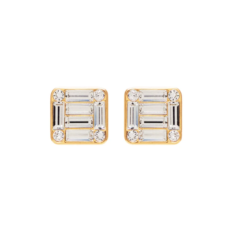 Ladies emerald stud earrings-Kate Studs in Gold