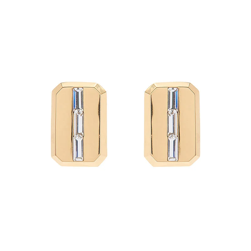 Ladies diamond stud earrings-Kourt Studs in Gold