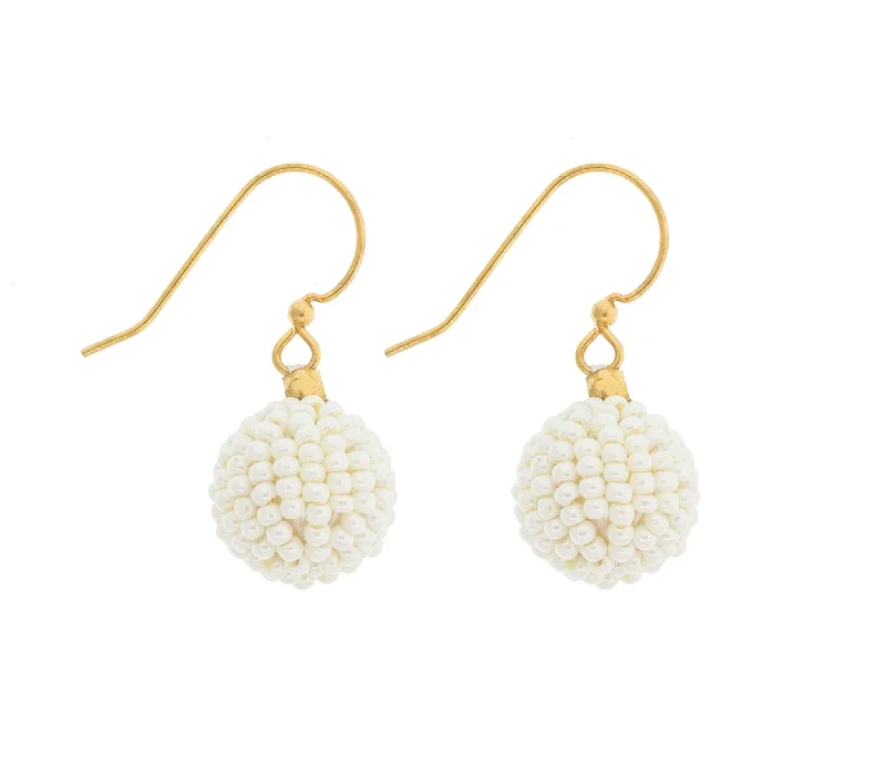 Ladies infinity earrings-<br>The Bauble Earring <br> Cream