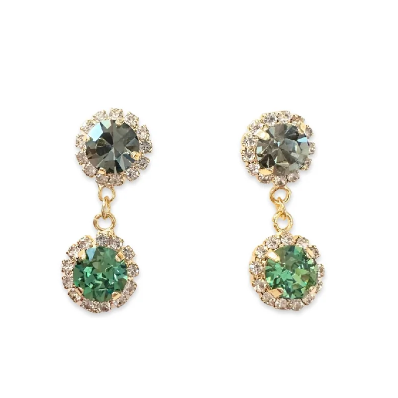 Ladies animal earrings-Krista Mini Color Sparkle Drop Statement Earrings