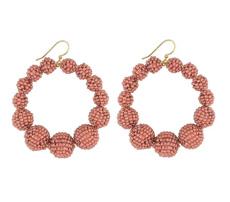 Ladies gold dangle earrings-***NEW*** <br>The Olivia Hoop <br> Terracotta