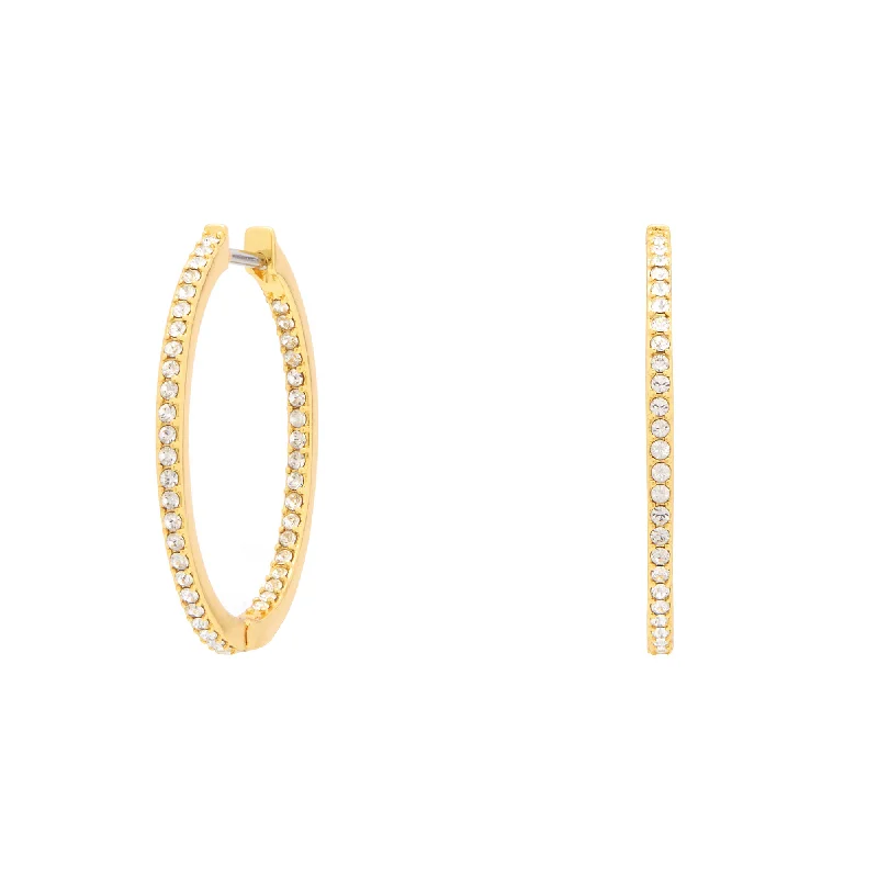 Ladies statement earrings-Baby Liv Hoops in Gold