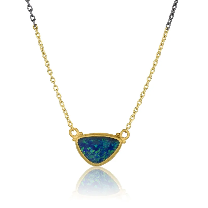 Ladies chain necklace-Lika Behar "Ocean" Necklace