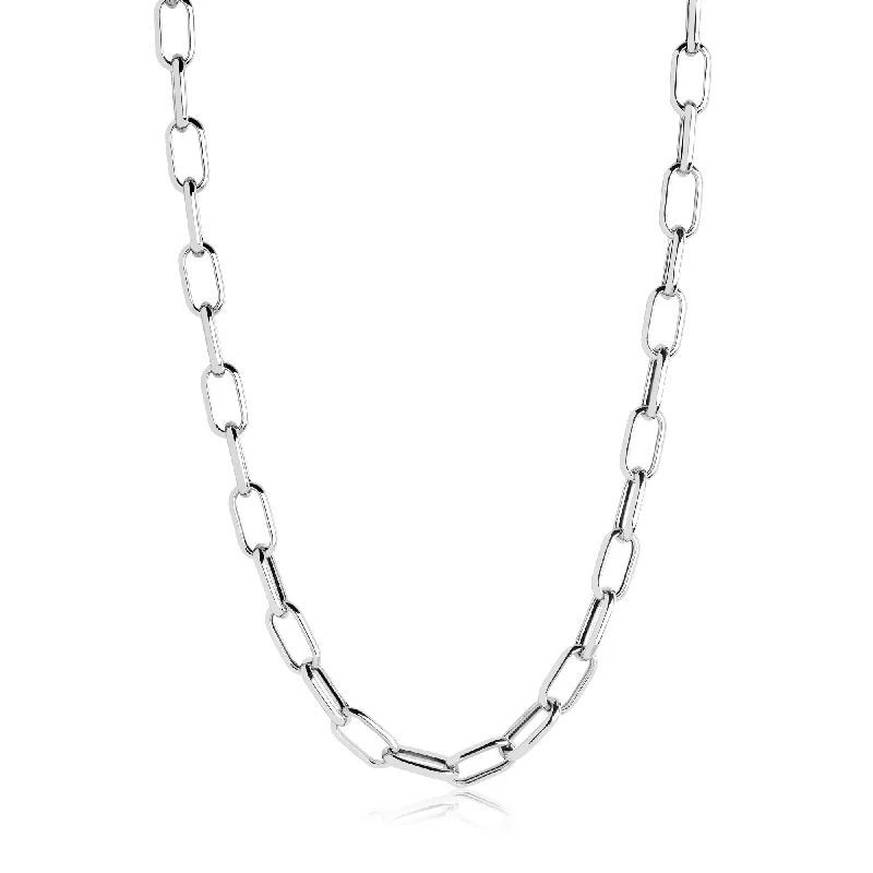 Ladies bar necklace-Capri Silver Necklace