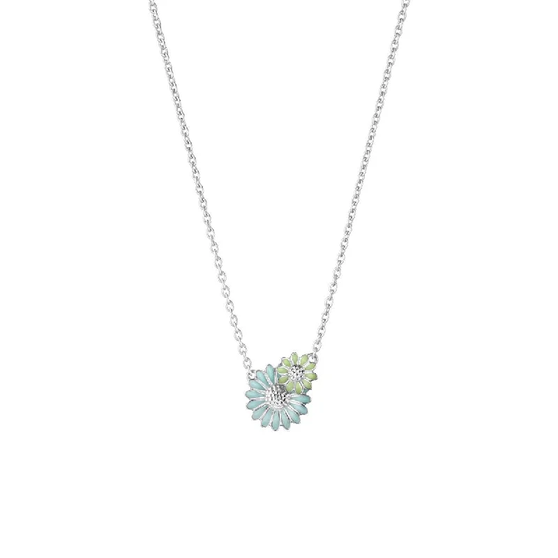 Ladies sapphire and diamond necklace-Daisy x Stine Goya Silver, Blue & Green Necklace