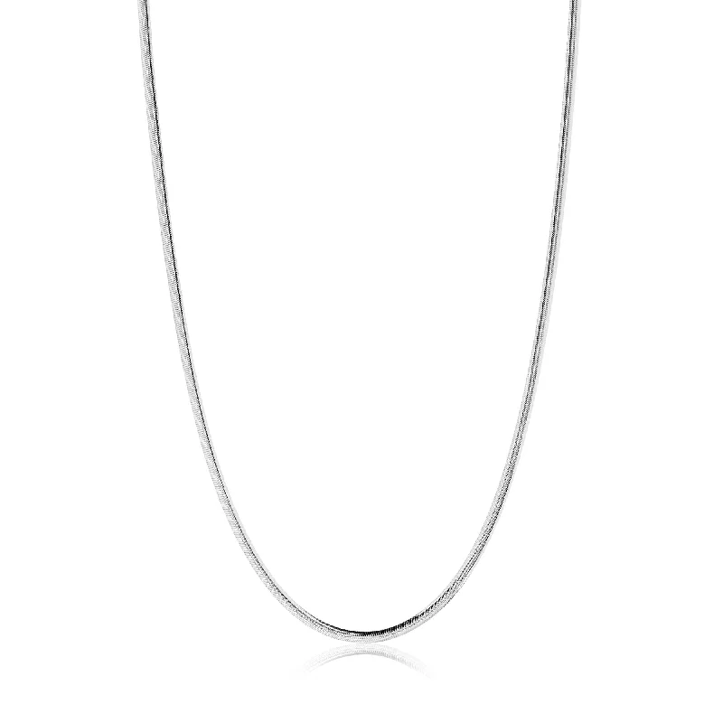 Ladies luxury diamond necklace-Serpente Silver Necklace