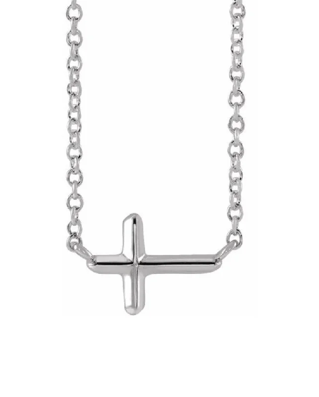 Ladies layered diamond necklace-The Grace - Cross Necklace