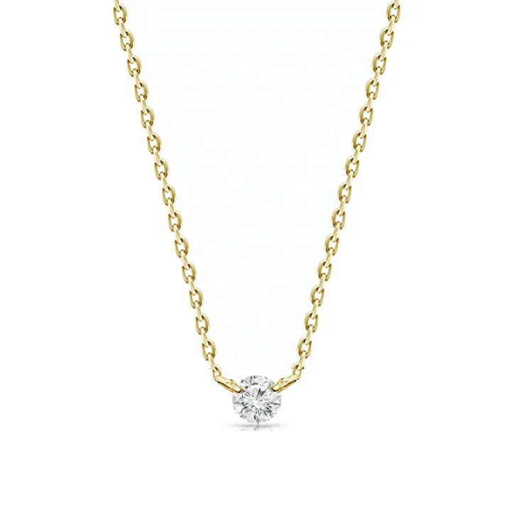 Ladies infinity necklace-0.20ct Floating Diamond Solitaire Necklace