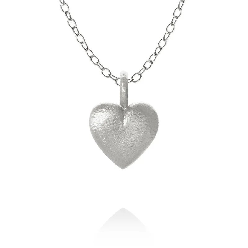 Ladies elegant necklace-Heart Silver Necklace