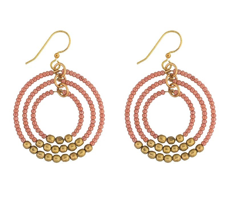 Ladies designer earrings-***NEW***<br>Gyroscope Earring <br> Terracotta