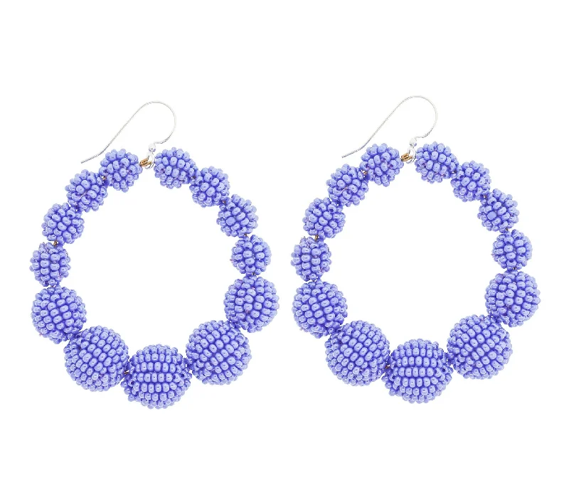 Ladies ruby earrings-<br>The Olivia Hoop <br> Periwinkle