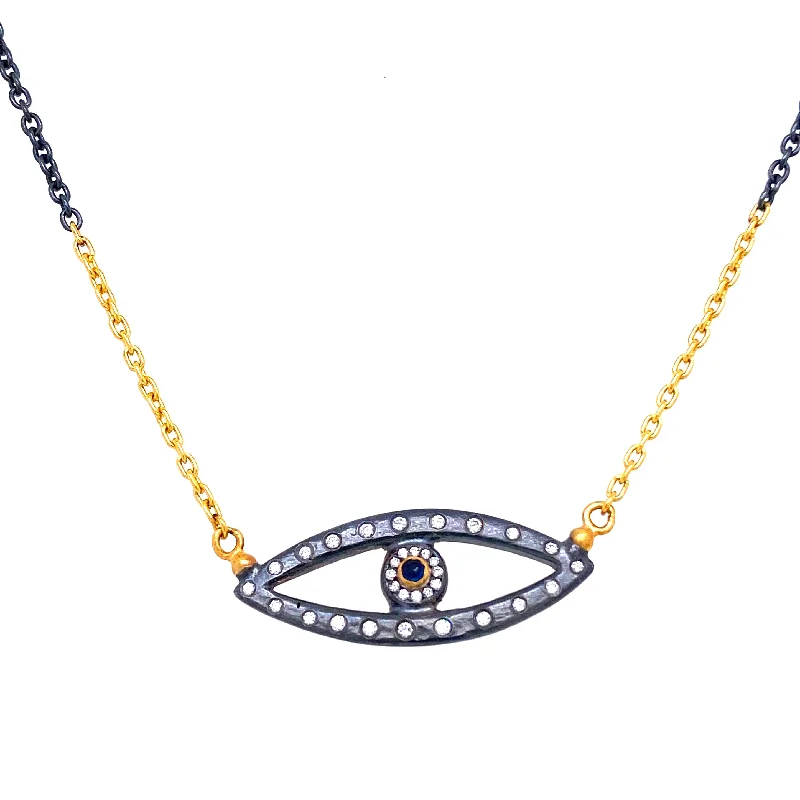 Ladies birthstone pendant necklace-Lika Behar Evil Eye Necklace