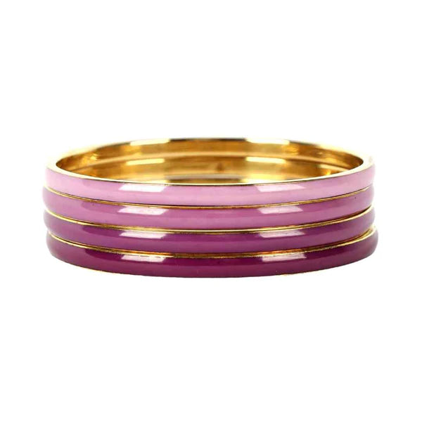 Ladies fashion bangle-BuDhaGirl | Set of Four | Krishna Bangles in Amethyst