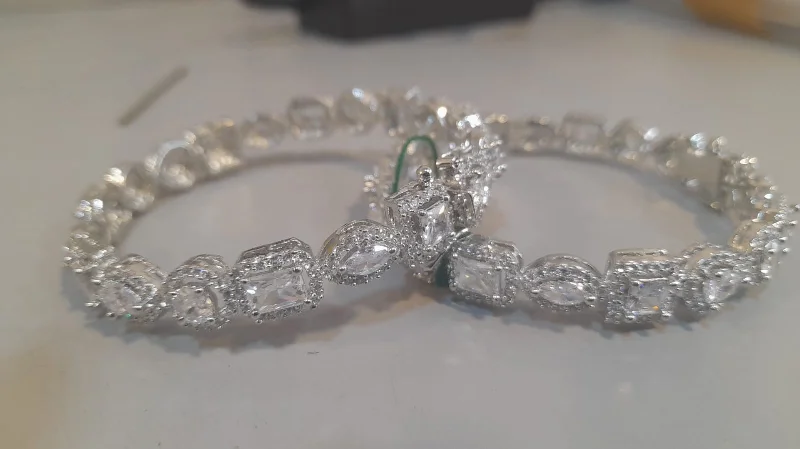 Ladies crystal bracelet-Custom Order - Fahreel Bangles