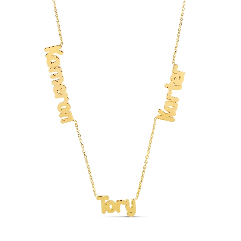 Ladies celestial necklace-Custom Multiple Names Necklace