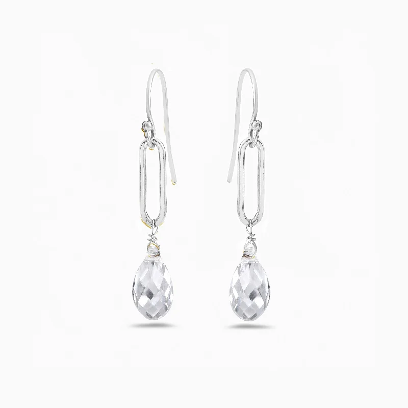 Ladies triangle earrings-NEW SILVER DROPS