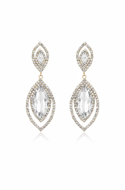 Ladies chandelier earrings with diamonds-Timeless Crystal Dangle Earrings