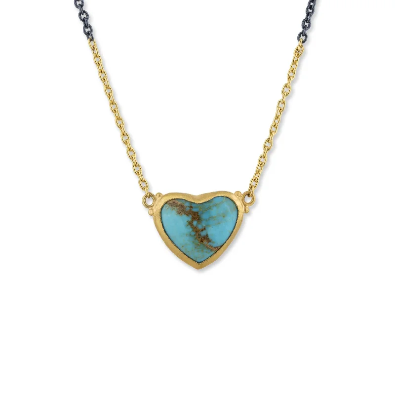 Ladies sapphire necklace-Lika Behar "My Love" Turquoise Necklace