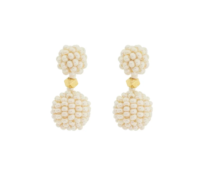 Ladies ear jackets-<br>The Waldorf Earring<br> Cream