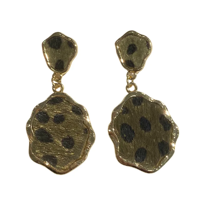 Ladies tassel earrings-Kory Leopard Earrings