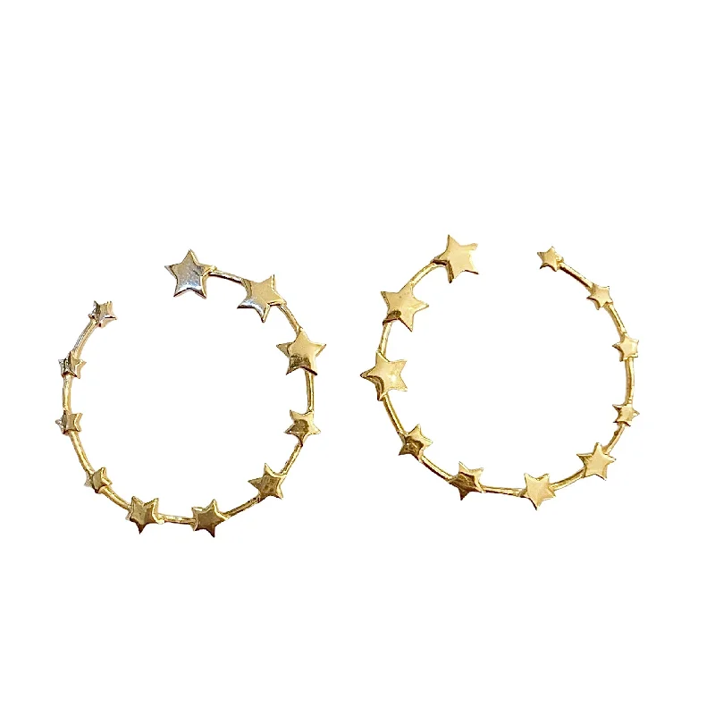 Ladies circle earrings-Starley Hoops Studs