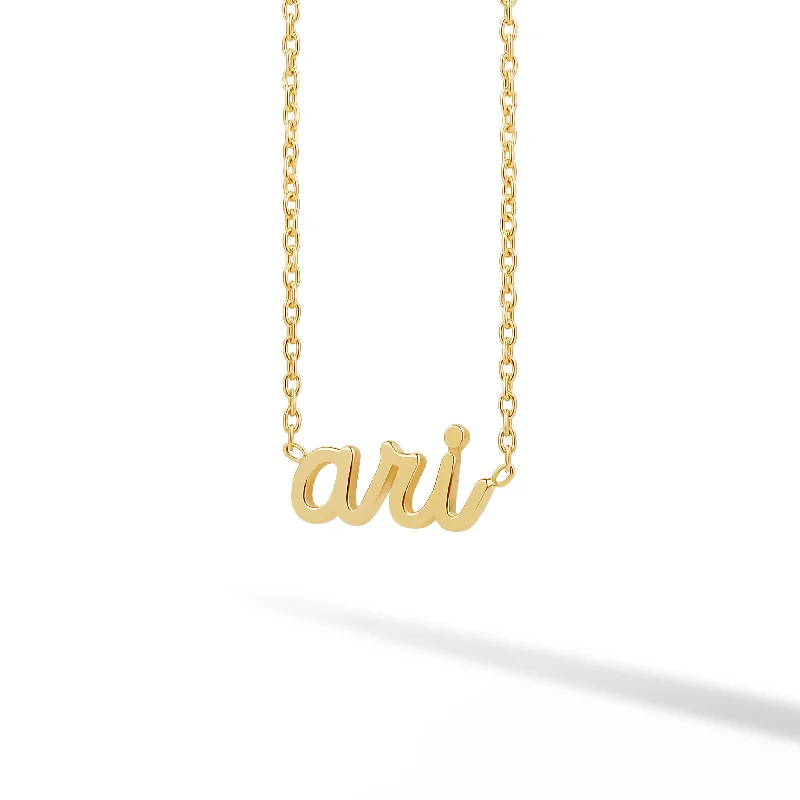 Ladies diamond chain necklace-Single Name Necklace