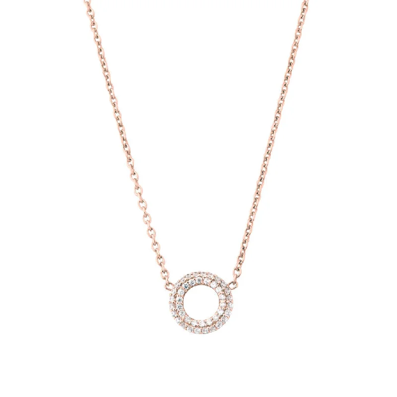 Ladies collar necklace-Matiné 18K Rosegold Necklace w. 42 Diamonds