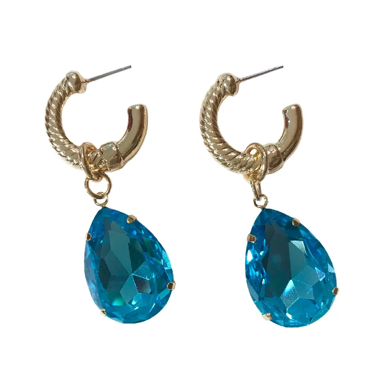 Ladies dangly earrings-Kerry Bold Teardrop Hoop Earrings