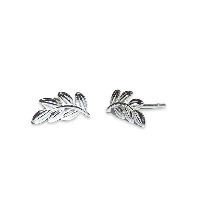 Ladies minimal earrings-Vine Leave Studs