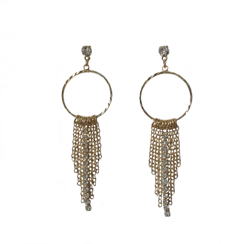 Ladies pearl drop earrings-Crysta Tassel Dangle Earrings