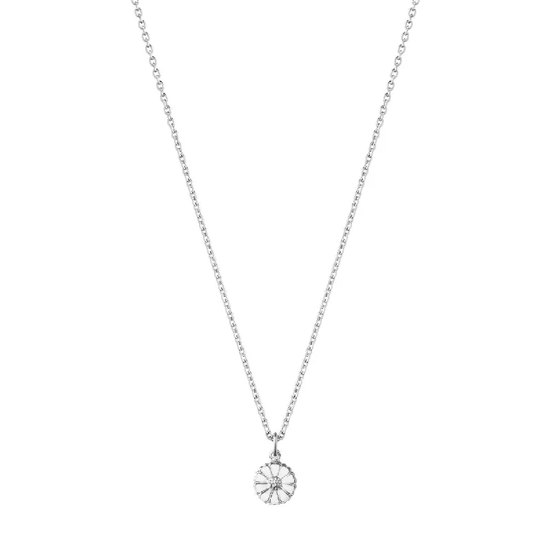 Ladies sterling silver necklace-Daisy 7 mm. Silver Necklace