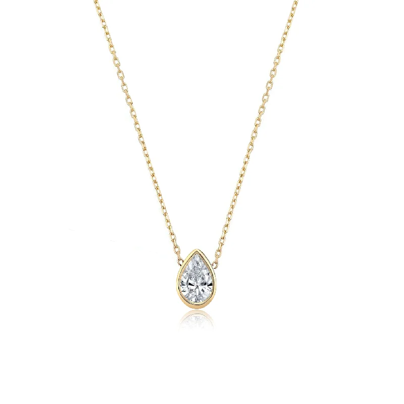 Ladies vintage necklace-Small Mixed Shapes Diamond Pendant Necklace