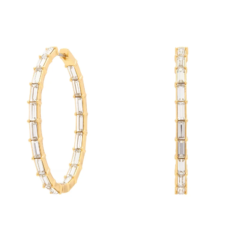 Ladies hook earrings-Sienna Hoops in Gold