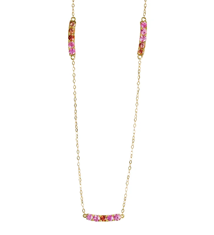 Ladies birthstone necklace-Janni 18K Gold Necklace w. Sapphires