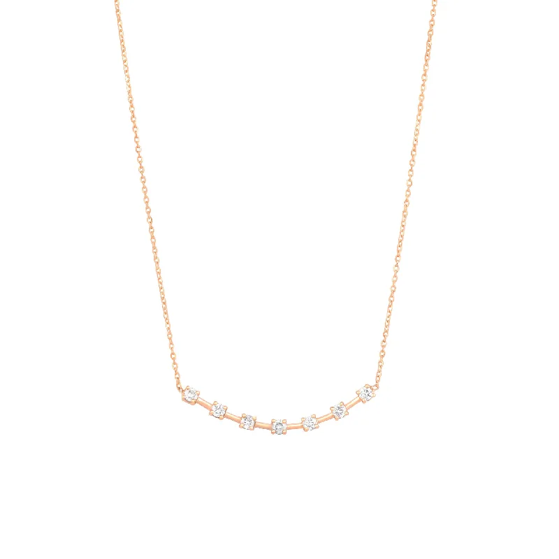 Ladies birthstone necklace-Alexa's 18K Rose Gold Necklace w. Diamonds