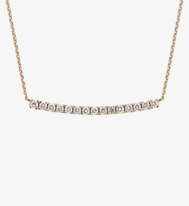 Ladies chain necklace-Diamond Line Necklace 0.45