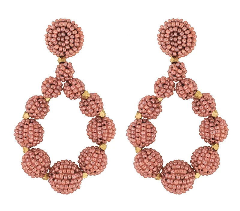 Ladies circle earrings-***NEW*** <br>The Chelsea Teardrop <br> Terracotta