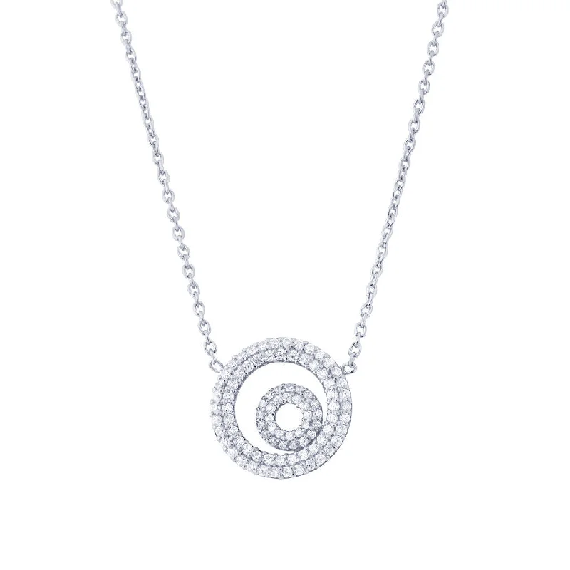 Ladies turquoise necklace-Matiné 18K Whitegold Necklace w. 93 Diamonds