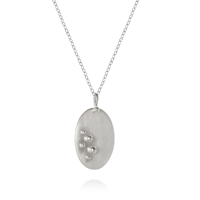 Ladies wedding necklace-Delphis Silver Necklace