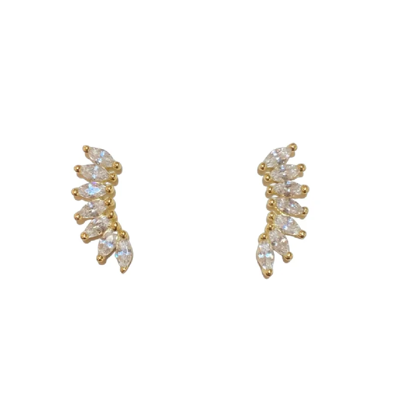 Ladies chandelier earrings with diamonds-Clara Marquis Crawler