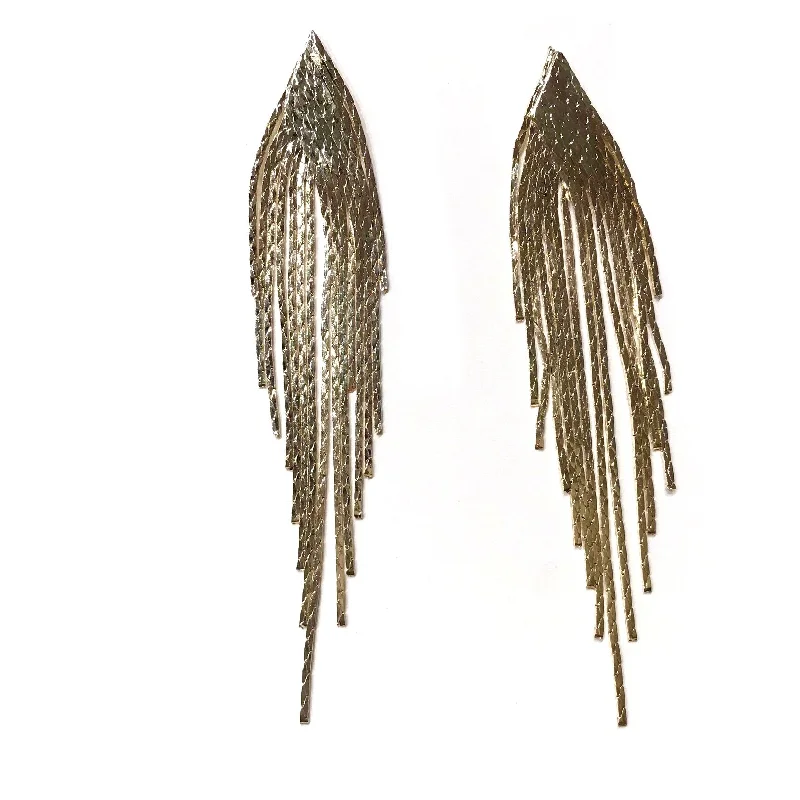 Ladies clip-on earrings-Kerry Metal Tassel Earrings