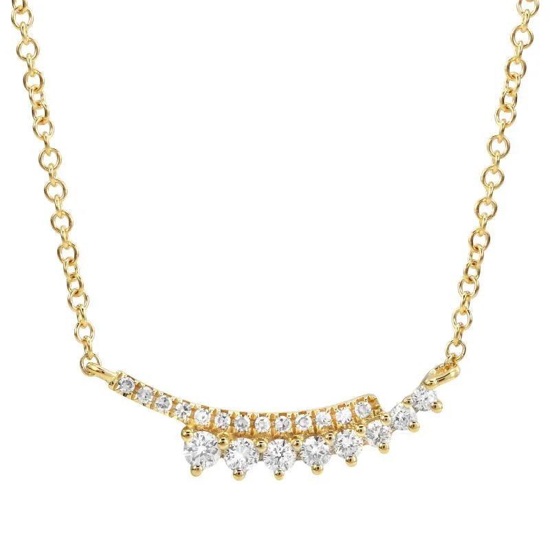 Ladies vintage necklace-Diamond 2 Rows Layering Necklace