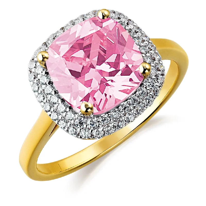 Ladies emerald engagement ring-The Pink Josephine Ring