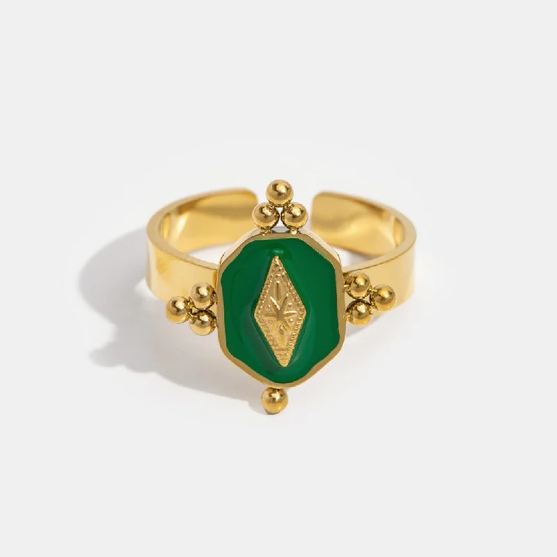 Ladies custom ring-Marina Geometric Vintage Ring