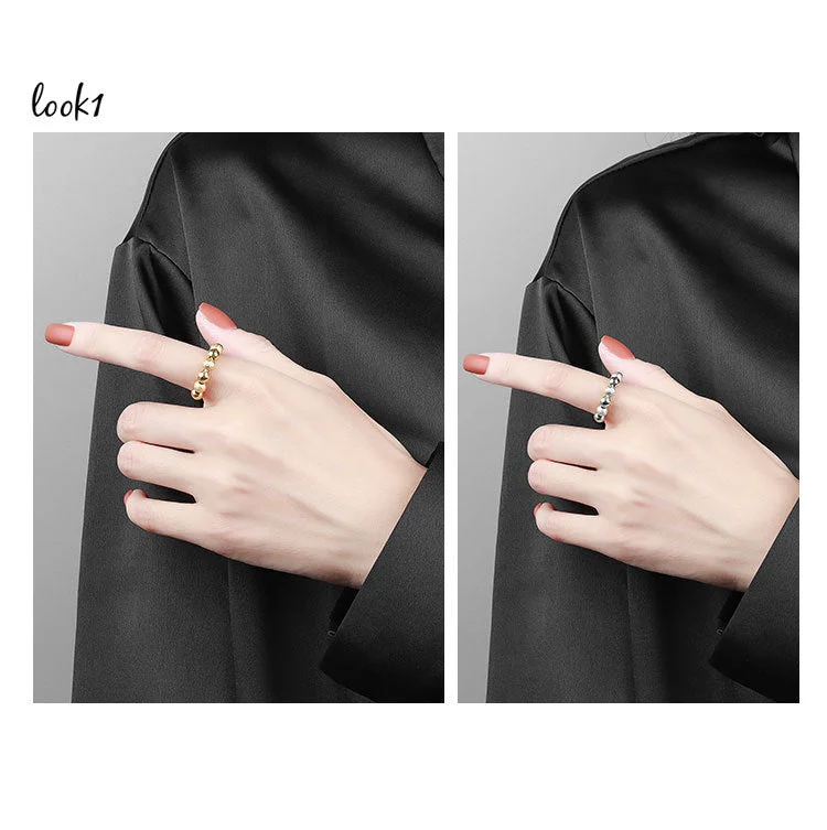 Ladies minimalist ring-Wholesale Simple Style Geometric Copper Plating Open Rings Anxiety Ring