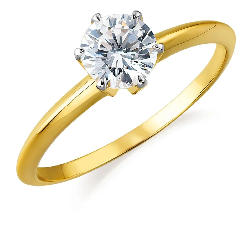 Ladies modern diamond ring-1 ct. Tiffany Style Solitaire Ring