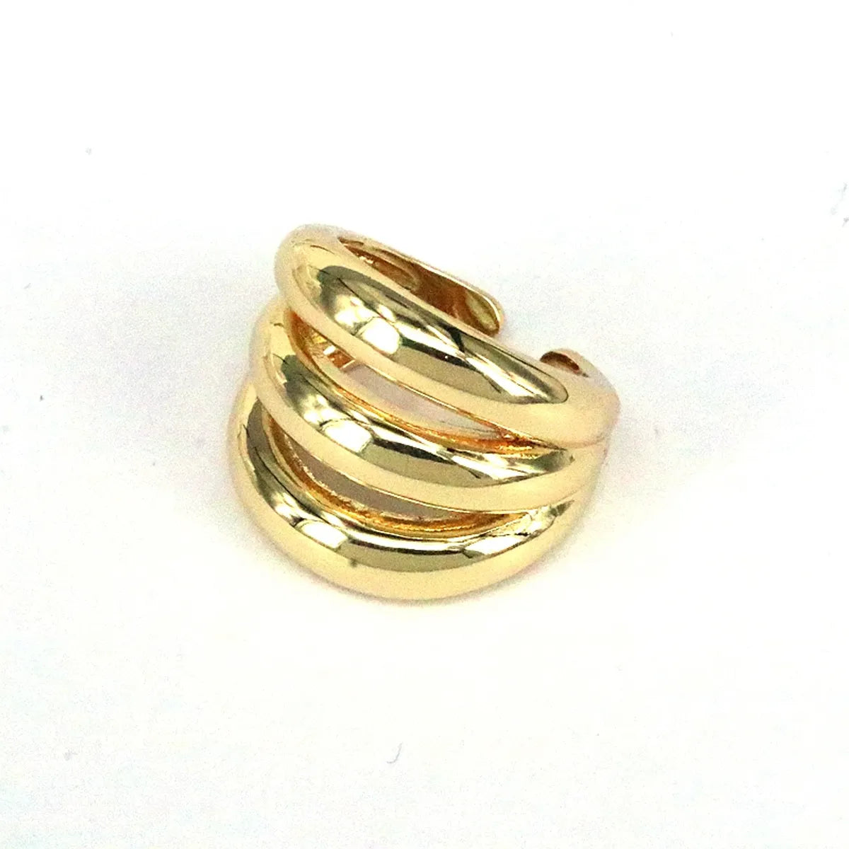 Ladies gold ring-Simple Style Geometric Copper Plating Gold Plated Open Rings