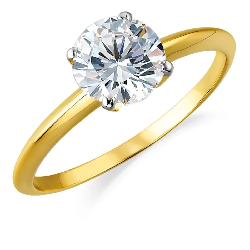 Ladies modern diamond ring-4 ct. Tiffany Style 4-Claw Solitaire Ring