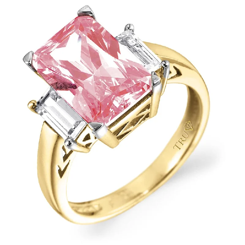 Ladies vintage diamond ring-Pink Sensation Ring