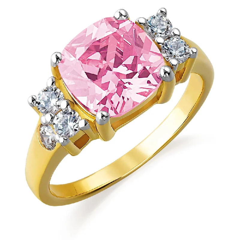 Ladies stackable engagement ring-Pink Perfection Ring